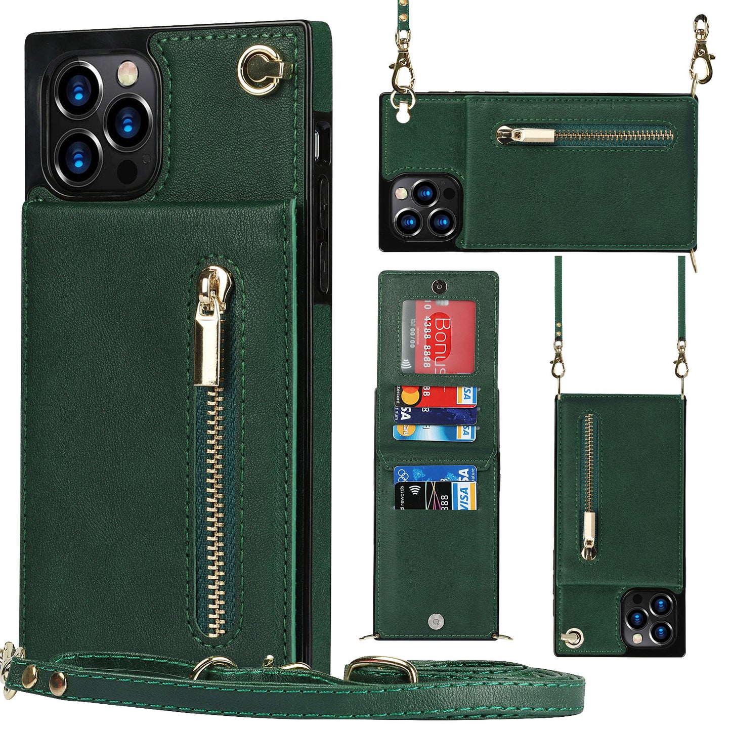 Telefoonhoesje met rits, telefoonhoesje, crossbody
