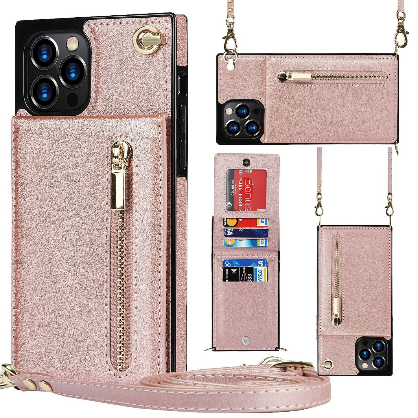 Telefoonhoesje met rits, telefoonhoesje, crossbody