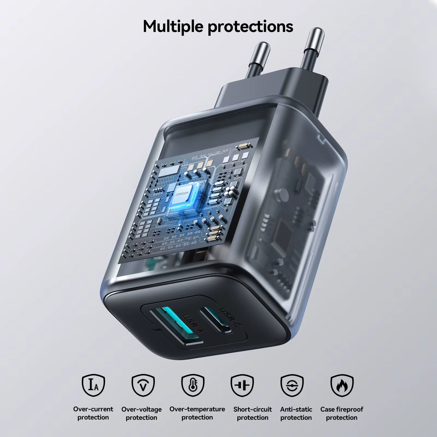 PD 25W USB Charger Type C Fast Charging Adapter USB-A+USC-C Portable Travel Wall Charger for Iphone 16 15 14 Samsung