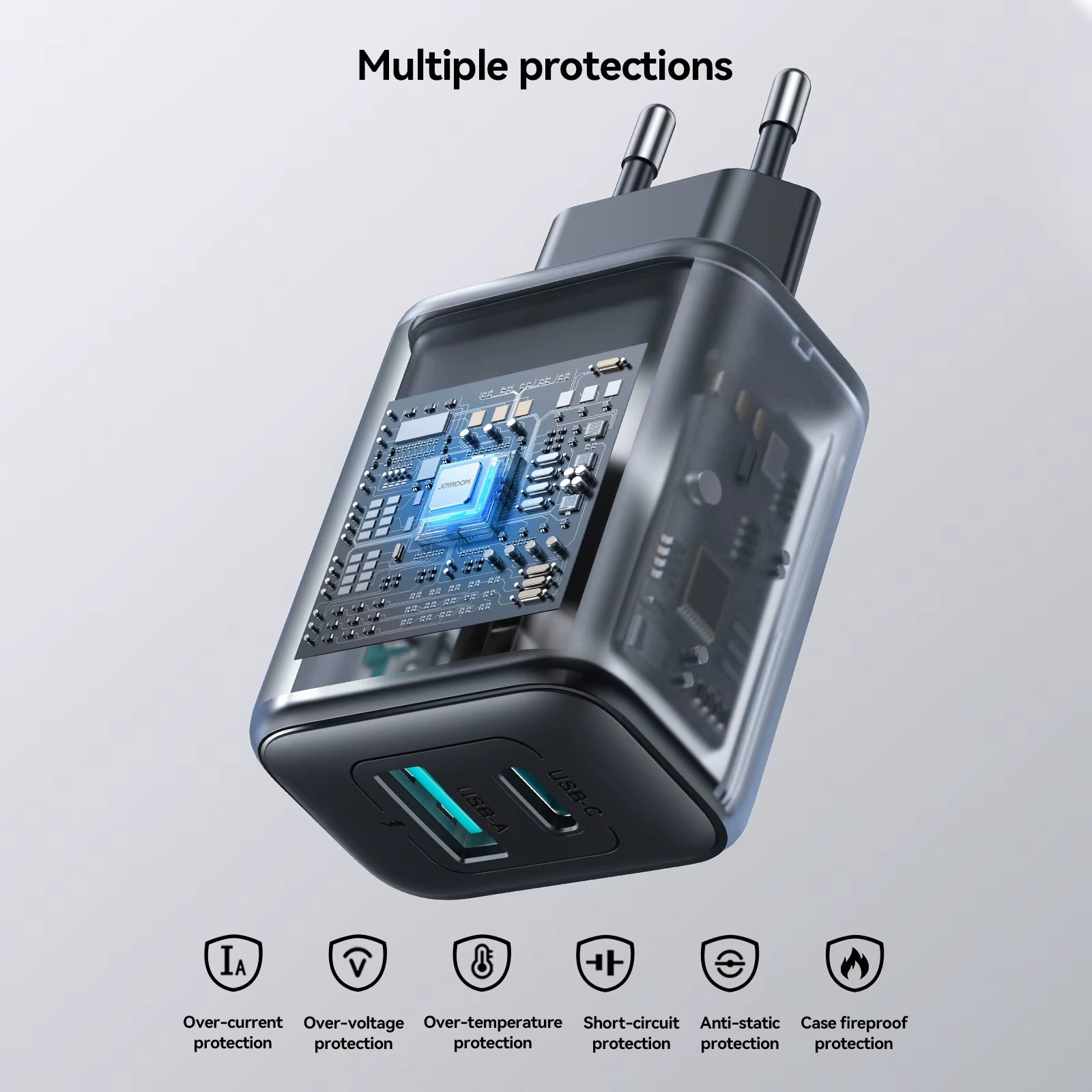 PD 25W USB Charger Type C Fast Charging Adapter USB-A+USC-C Portable Travel Wall Charger for Iphone 16 15 14 Samsung