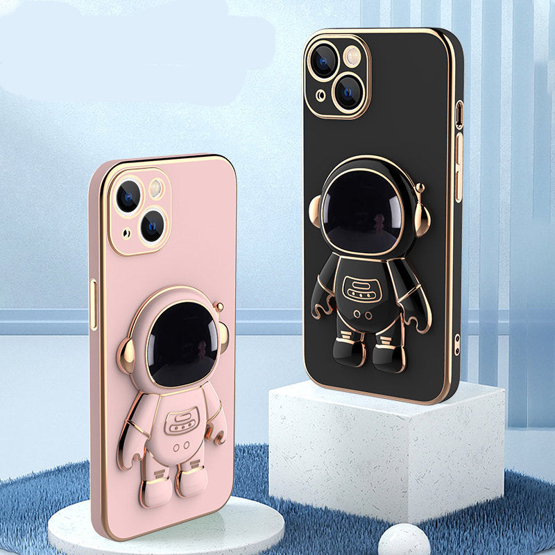 3D Astronaut Telefoonhoesje Anti-Val Galvaniseerbeugel