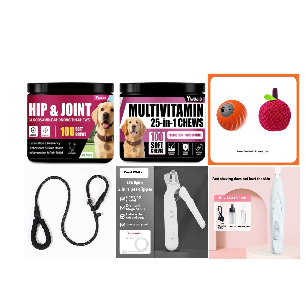 2 in 1 Pet Nail Clippers with Led Light Dog Cat Special Blood Line Scissors Multifunction Animals Paw Nail Trimmer Pet Supplies