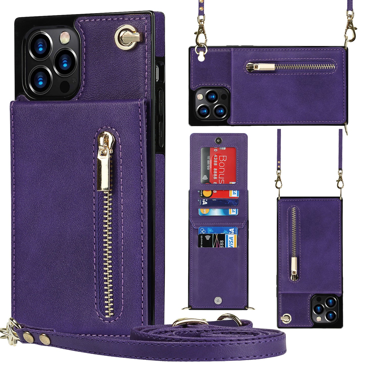 Telefoonhoesje met rits, telefoonhoesje, crossbody