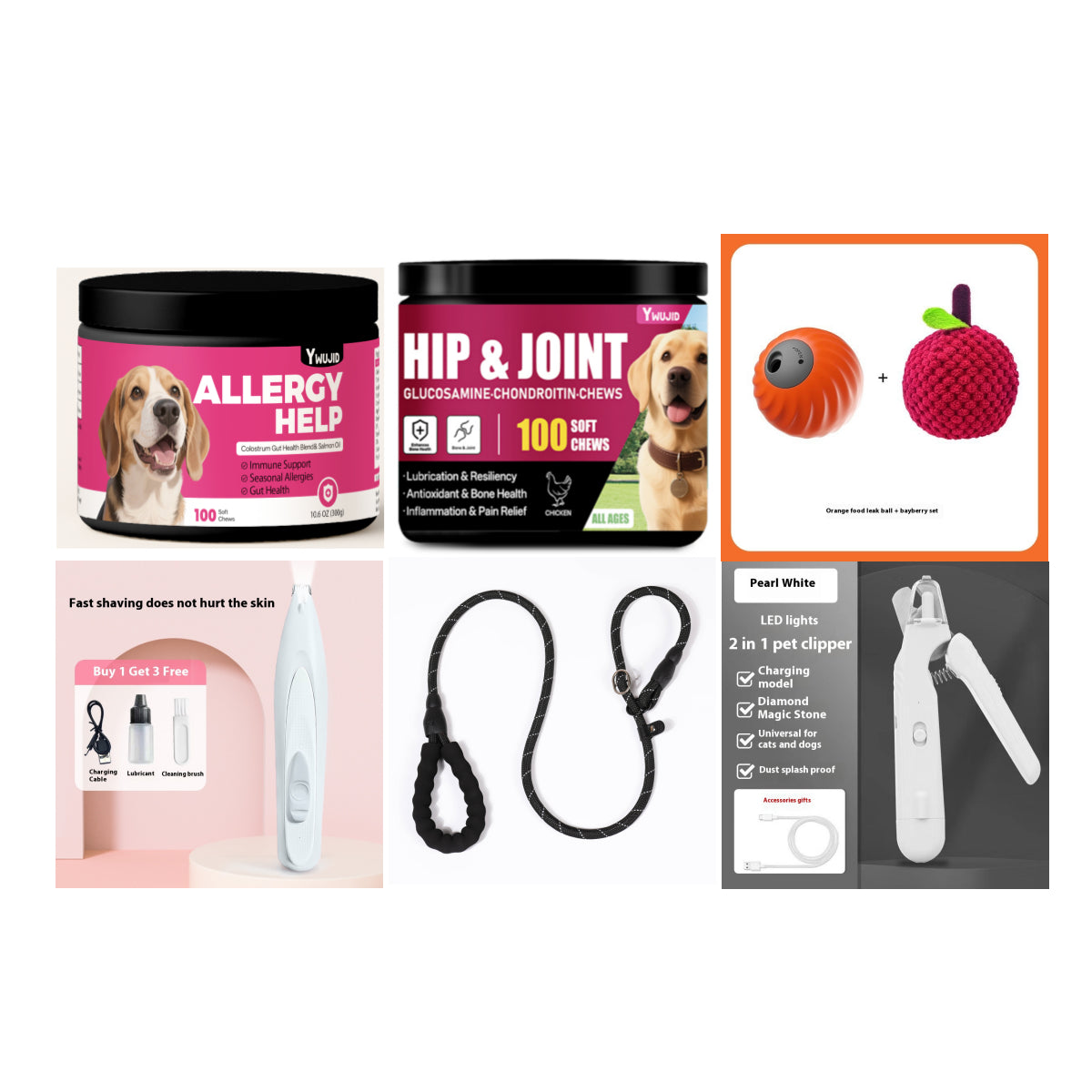 2 in 1 Pet Nail Clippers with Led Light Dog Cat Special Blood Line Scissors Multifunction Animals Paw Nail Trimmer Pet Supplies