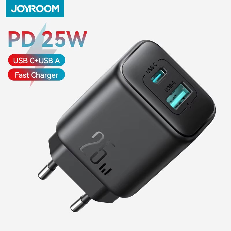 PD 25W USB Charger Type C Fast Charging Adapter USB-A+USC-C Portable Travel Wall Charger for Iphone 16 15 14 Samsung