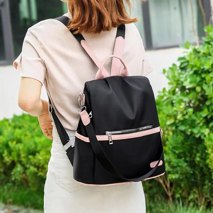Preppy Style Women's Oxford Anti-Theft Backpack