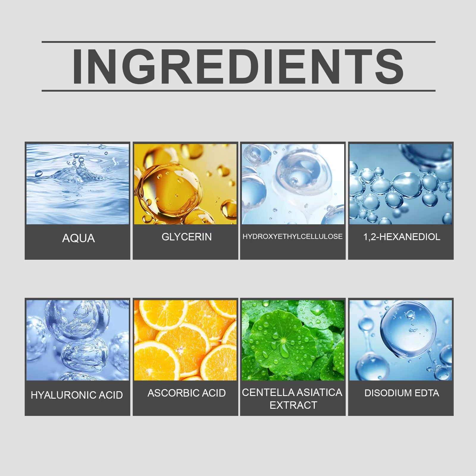 Hyaluronic Acid Serum 50Ml anti Aging Face Serum with Centella Asiatica Deep Hydration for Glowing Skin for Fine Lines Wrinkles