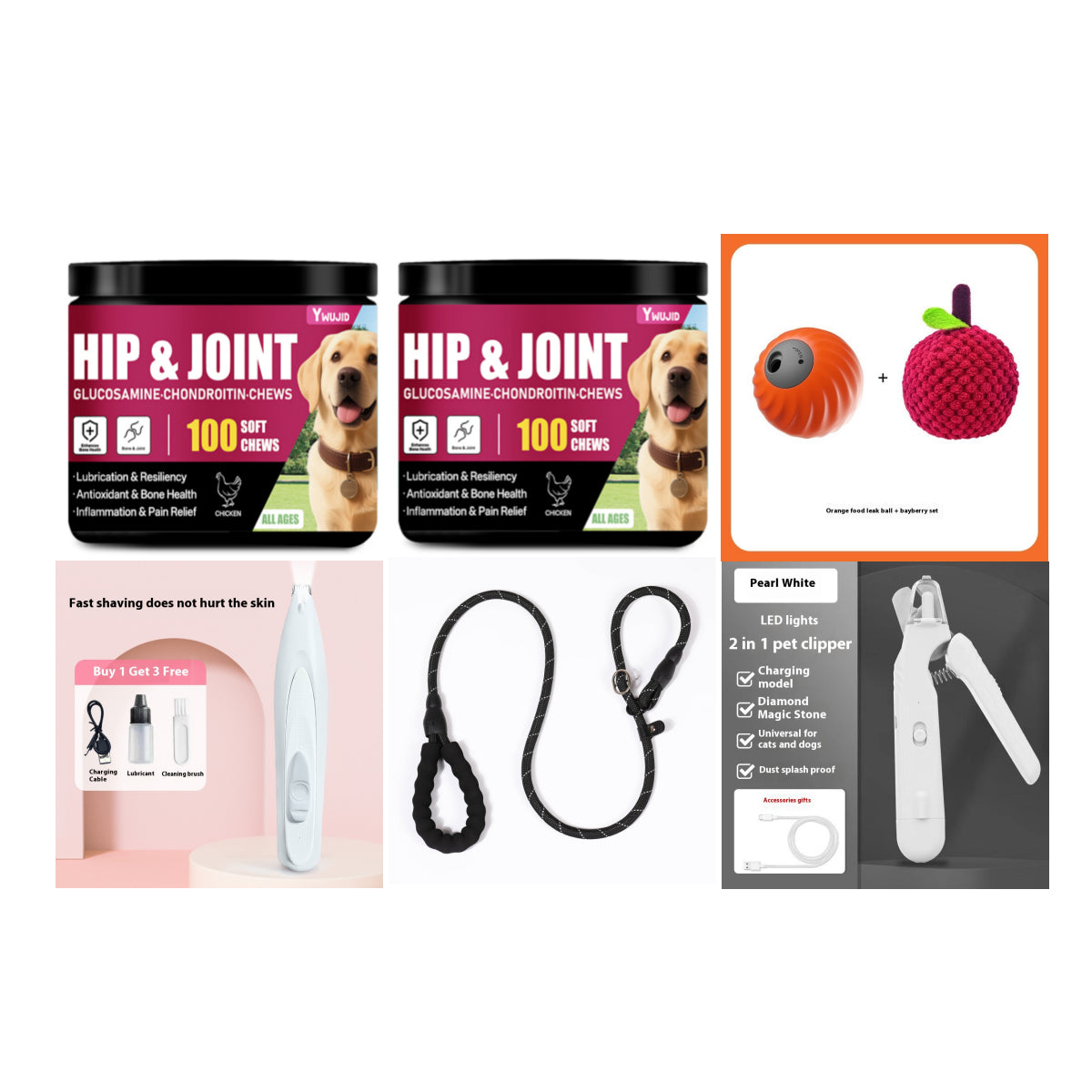 2 in 1 Pet Nail Clippers with Led Light Dog Cat Special Blood Line Scissors Multifunction Animals Paw Nail Trimmer Pet Supplies