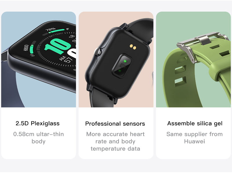 Volledig scherm IP68 waterdichte ultradunne smartwatch