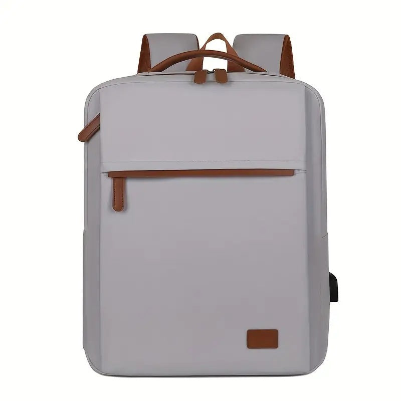 Backpack Oxford Cloth Business Computer Bag With Large Capacity, Strong And Wearable Student School Bag, Solid Color And Versatile Travel Backpack