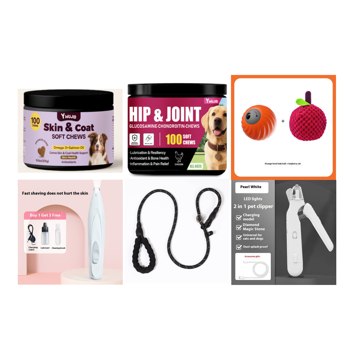 2 in 1 Pet Nail Clippers with Led Light Dog Cat Special Blood Line Scissors Multifunction Animals Paw Nail Trimmer Pet Supplies