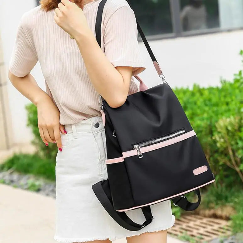 Preppy Style Women's Oxford Anti-Theft Backpack