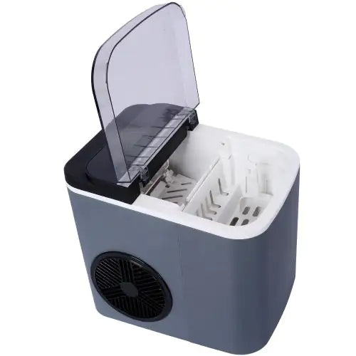 Countertop Ice Machine QuickProduce, 9 Cubes in 6 Minutes, with Cleaning Feature, Basket & Scoop Included