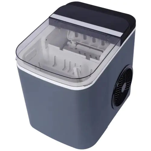 Countertop Ice Machine QuickProduce, 9 Cubes in 6 Minutes, with Cleaning Feature, Basket & Scoop Included