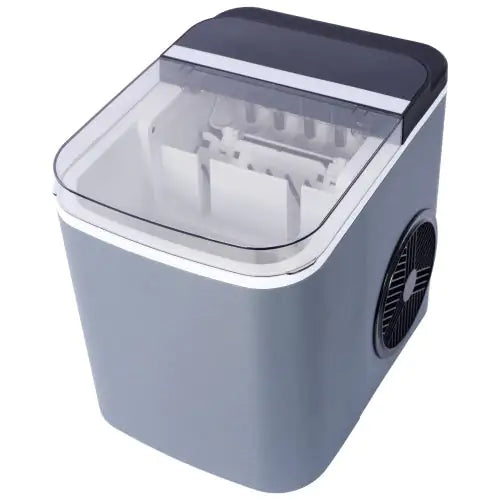 Countertop Ice Machine QuickProduce, 9 Cubes in 6 Minutes, with Cleaning Feature, Basket & Scoop Included